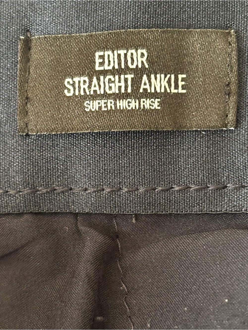 Express Editor Straight Ankle Super High Rise Pants Black Size 14 Short - Picture 5 of 5